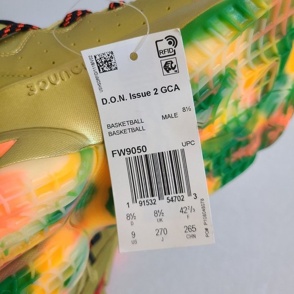 NEW Adidas D.O.N. Issue 2 GCA Gummy Bear Donovan Mitchell Shoes FW9050 Size 9 main image 4